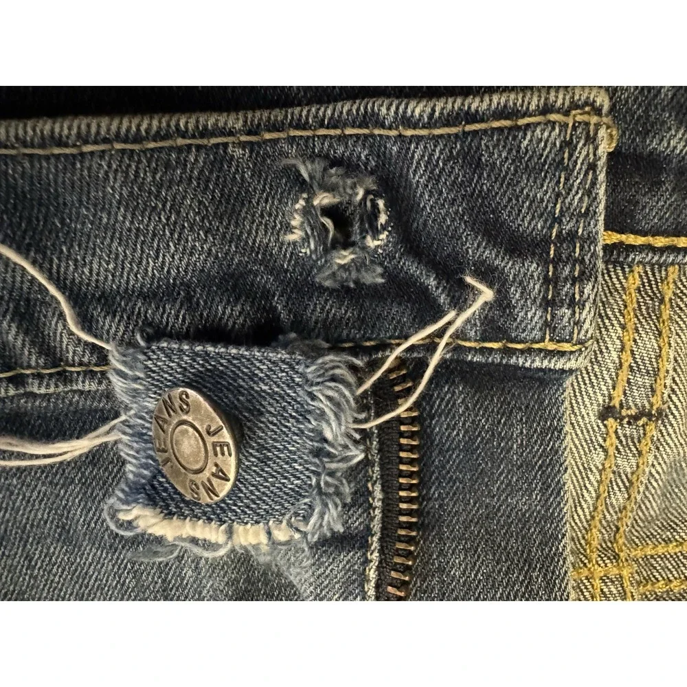 Levis 541 Athletic Taper Jeans Mens 42x32 Blue Stretch Denim Repair 42x30 #3142